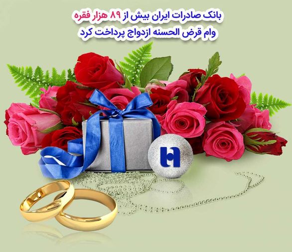 بانک صادرات ایران بیش از ٨٩ هزار فقره وام قرضالحسنه ازدواج پرداخت کرد