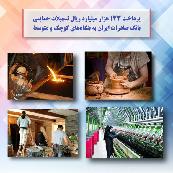 پرداخت ١٣٣ هزار میلیارد ریال تسهیلات حمایتی بانک صادرات ایران به بنگاههای کوچک و متوسط