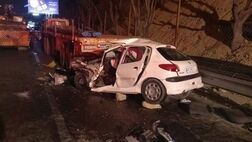 مرگ هولناک ۲ جوان پژو سوار در اتوبان همت
