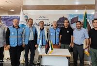 برپایی میز خدمت بیمه ایران در مرز خسروی
