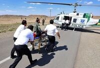 انتقال مصدوم سقوط از ارتفاع‌ با هواپیمای اورژانس استان تهران

