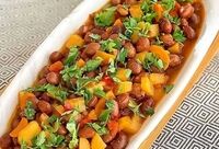 خوراک لوبیا سبز بدون گوشت