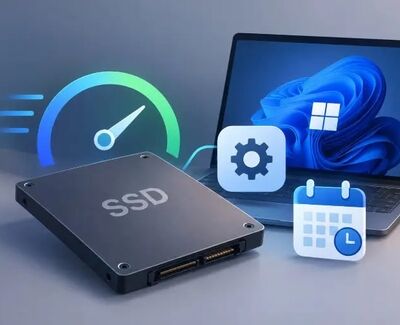 افزایش سرعت SSD کامپیوتر با تنظیمات پیش‌فرض ویندوز
